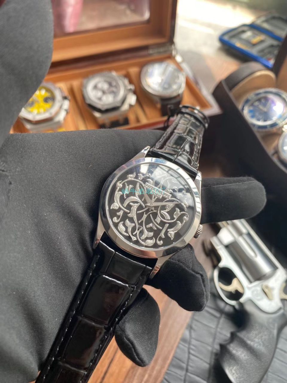 FL Factory  PATEK PHILIPPE  Replica Copy  Watches 古典表系列5088/100P-001雕花 wrist watches  / BD293
