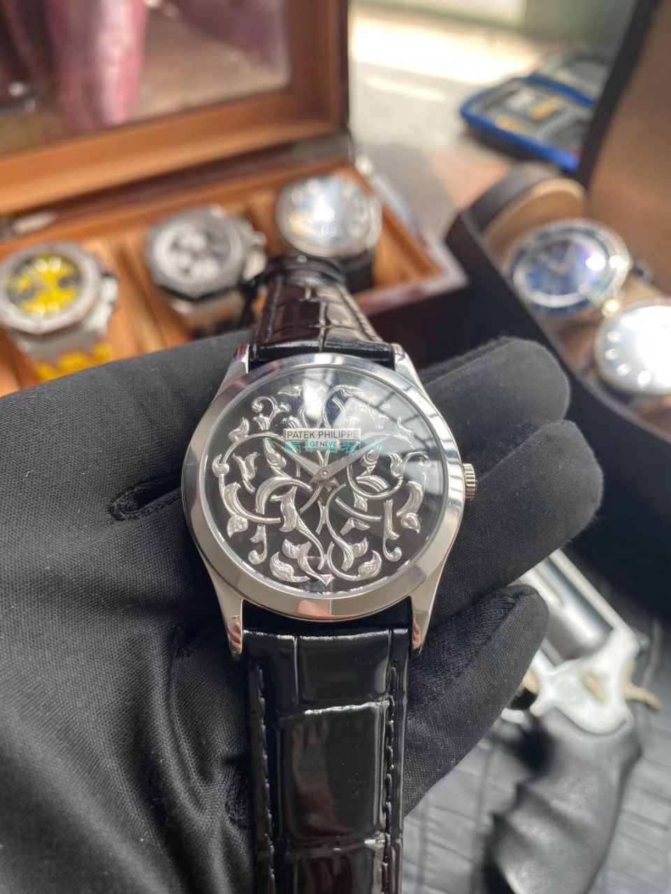 FL Factory  PATEK PHILIPPE  Replica Copy  Watches 古典表系列5088/100P-001雕花 wrist watches  / BD293