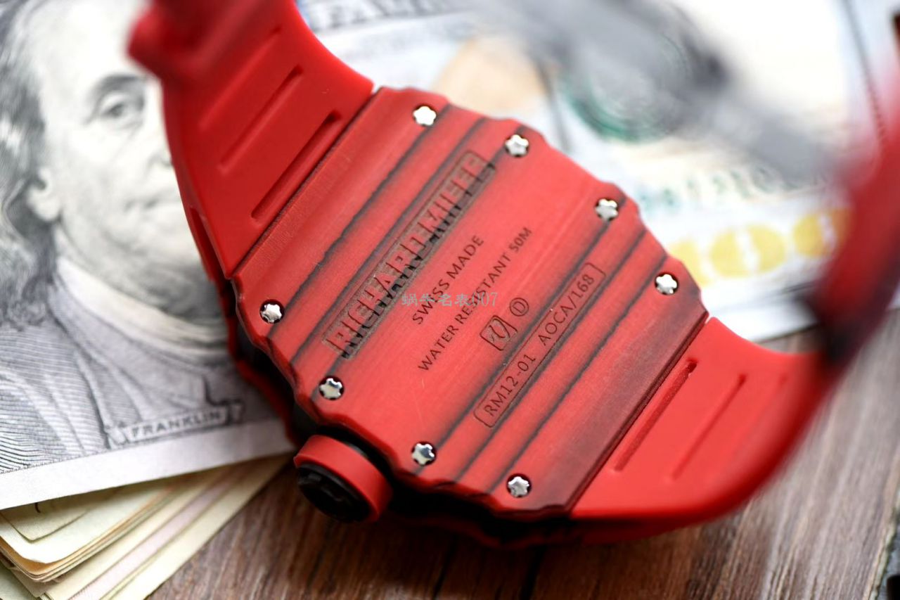  copy customized 版NTPT carbon fiber  Replica Copy  Watches  RICHARD MILLE RM12-01 Tourbillon  wrist watches   / RM12-01HONG