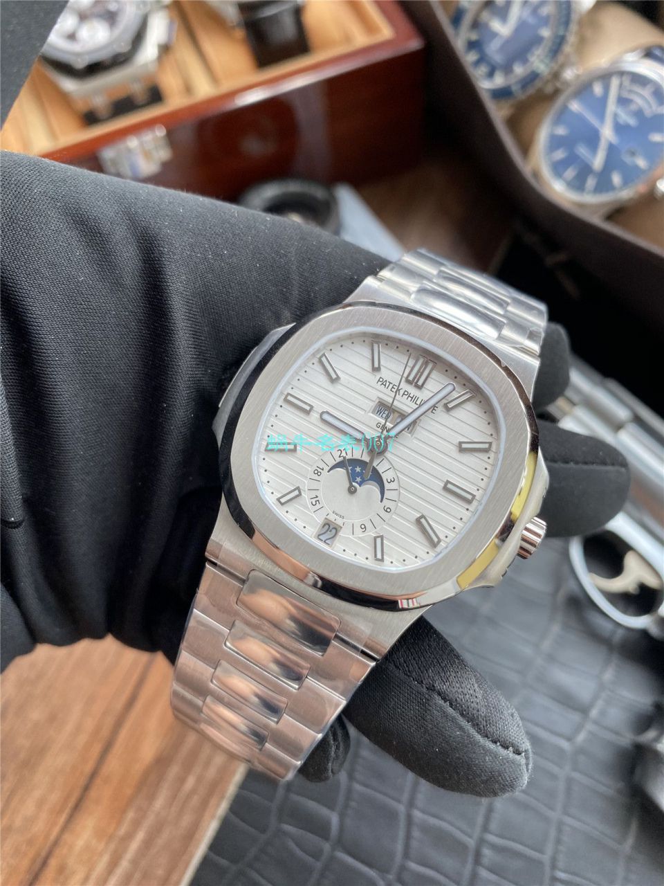 评测V9 Factory 真月相 PATEK PHILIPPE  Nautilus  Knockoff  Watches 5726/1A-014 wrist watches  / BD309