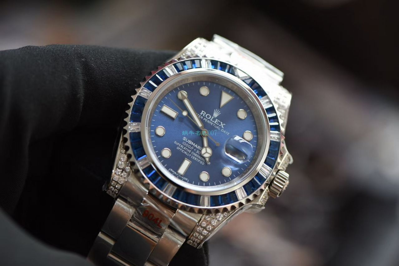 GM Factory  High quality  Replica Watches  Rolex 罗志祥同款后钻蓝钻鬼 / R618