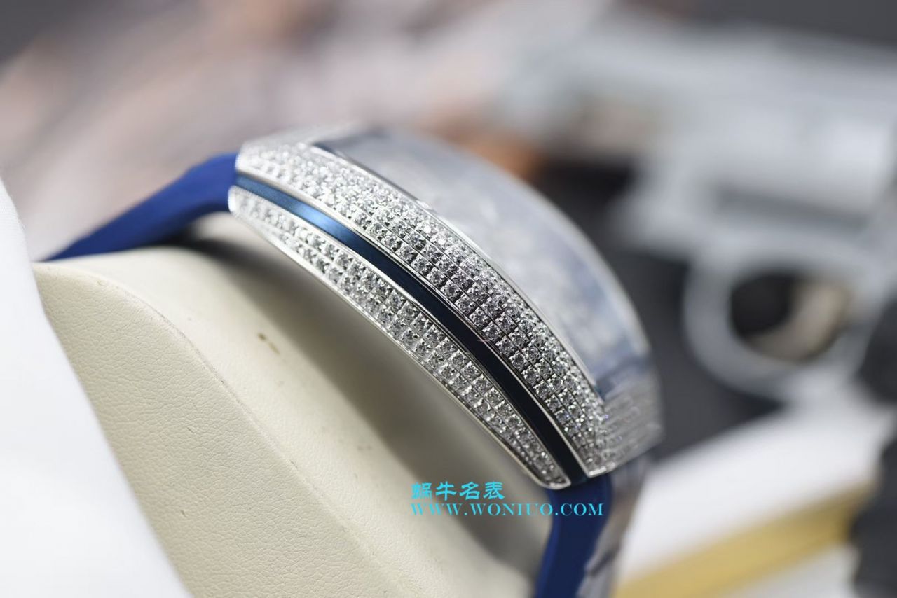 满钻 Franck Muller V45蓝游艇 Copy  Watches 【 Video analysis 】 Copy  Franck Muller  Watches  / FL079