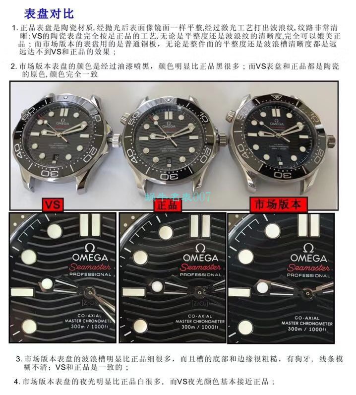 VS Factory OMEGA Seamaster 300 Watches 对比【 Video analysis 】为什么要买VS Factory OMEGA / VSOUMIJIA