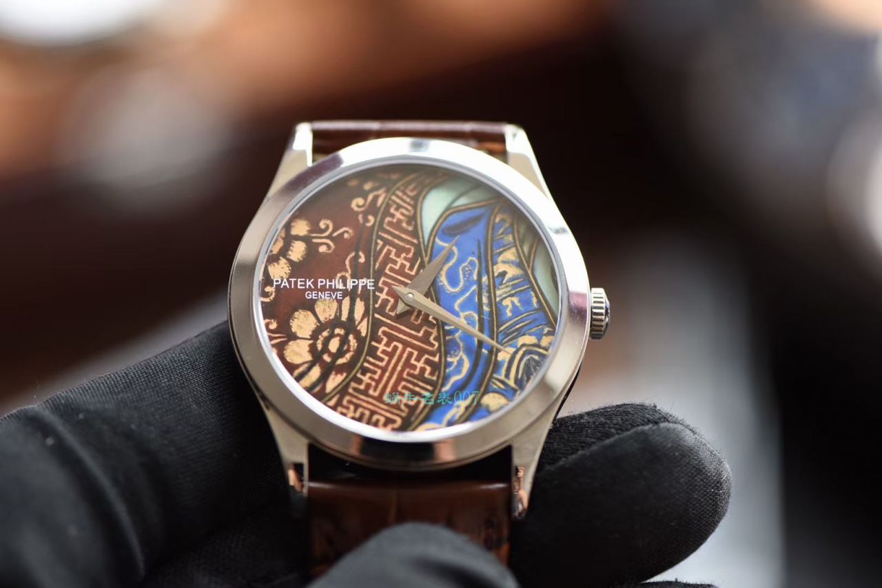 FL Factory  PATEK PHILIPPE  Watches  Replica 珍稀工艺珐琅5077P-102不丹六色织品 / BD319