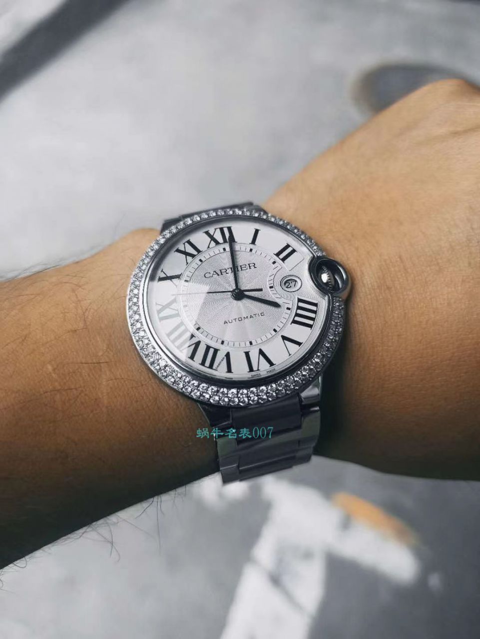 【后加工 TOP  copy customized 真钻】 Cartier  蓝气球 top  Replica Copy WE9009Z3男士 Watches 42毫米 wrist watches   / K302B