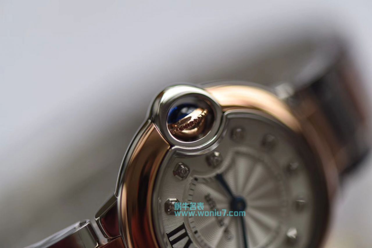 【 Video analysis 】V6 Factory  Replica  Cartier  蓝气球28毫米女士 Watches W3BB0005 / K308