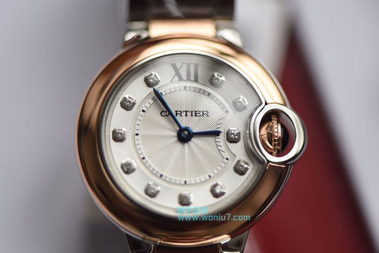 【 Video analysis 】V6 Factory  Replica  Cartier  蓝气球28毫米女士 Watches W3BB0005 / K308
