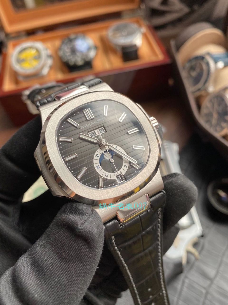 GR Factory 最新 PATEK PHILIPPE Nautilus Nautilus 年历碗表 top  Replica Copy 5726系列V2版本（升级真月相） / BD330jpg