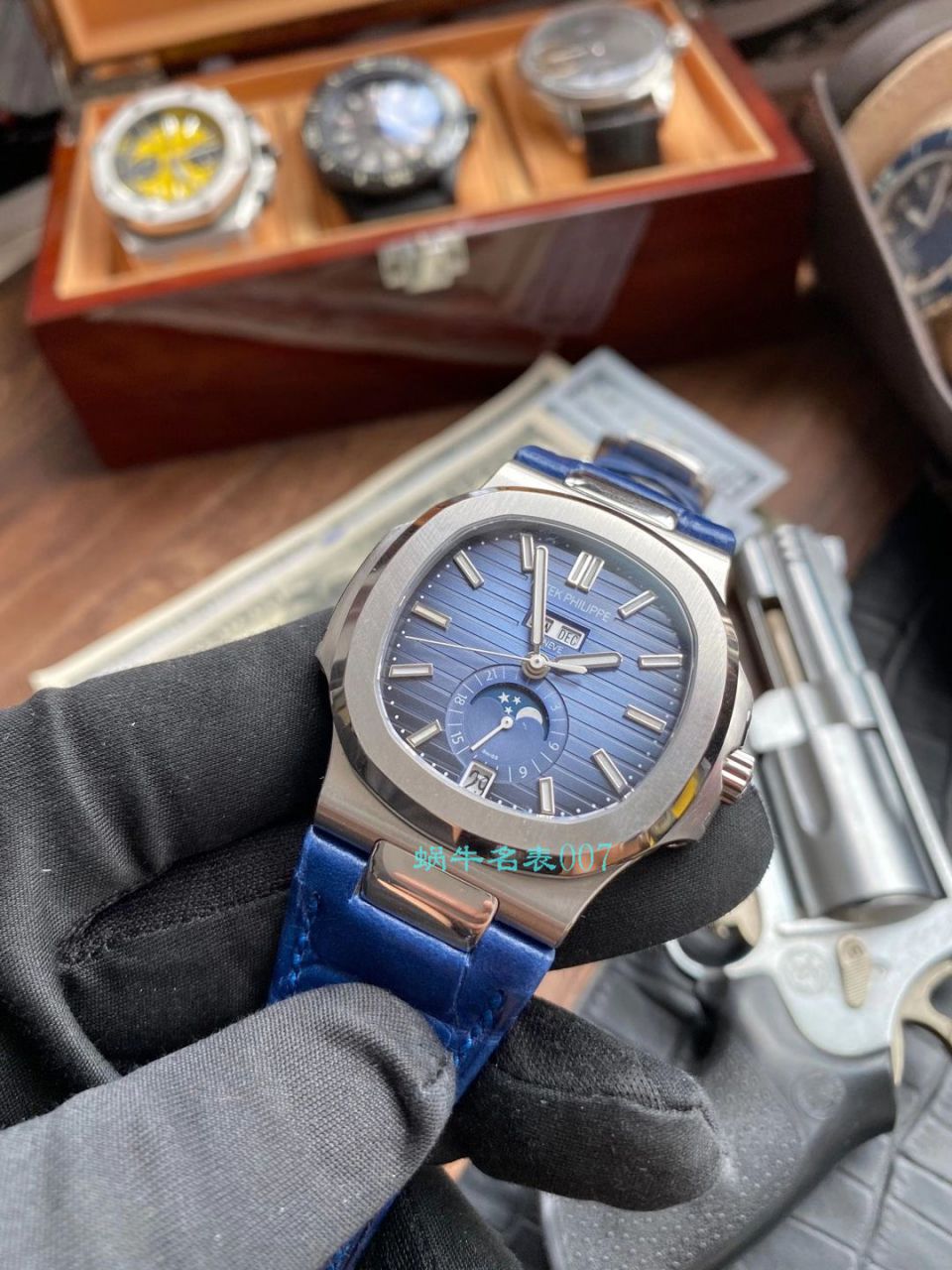 GR Factory 最新 PATEK PHILIPPE Nautilus Nautilus 年历碗表 top  Replica Copy 5726系列V2版本（升级真月相） / BD330jpg