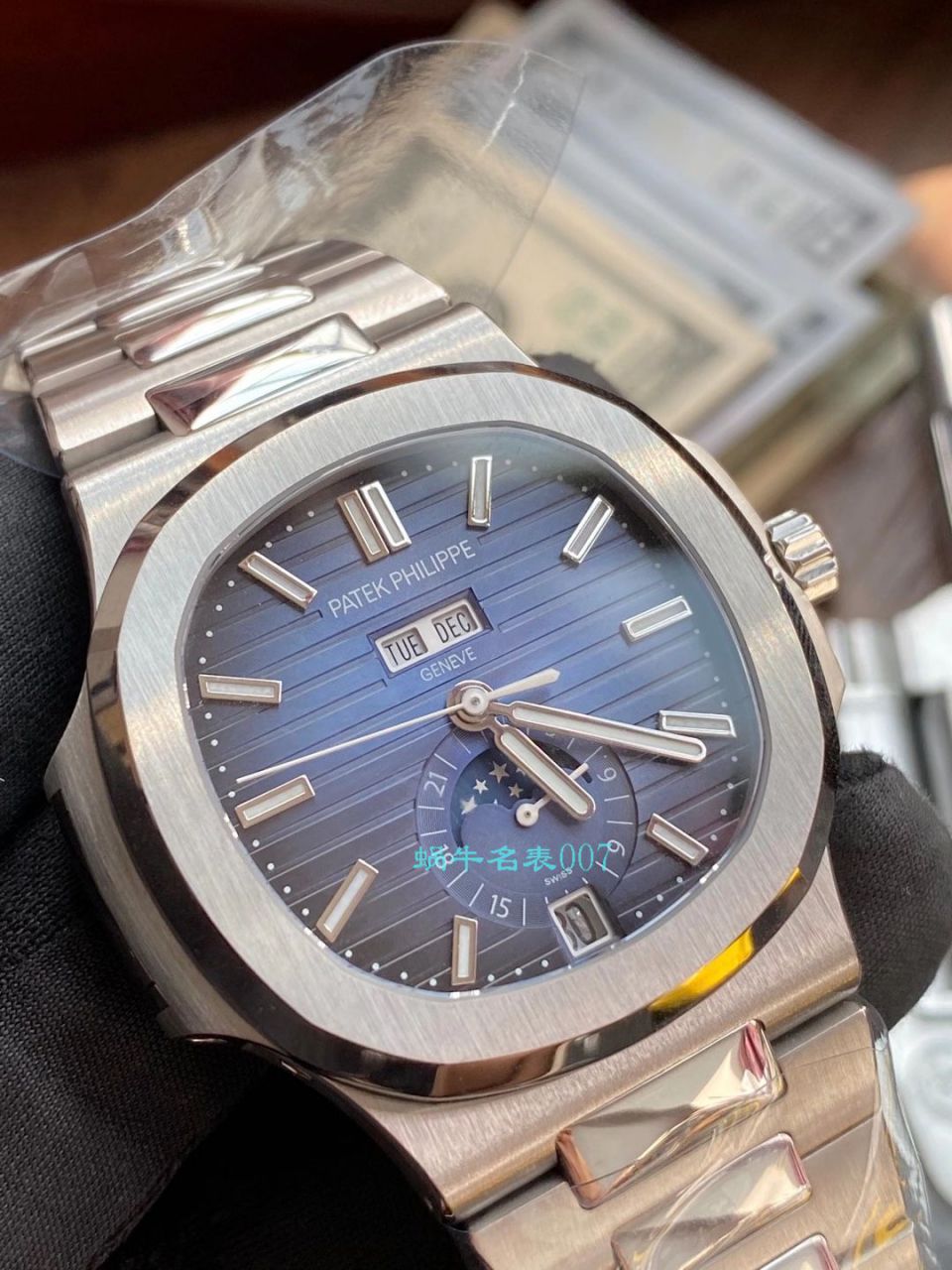 GR Factory 最新 PATEK PHILIPPE Nautilus Nautilus 年历碗表 top  Replica Copy 5726系列V2版本（升级真月相） / BD330jpg