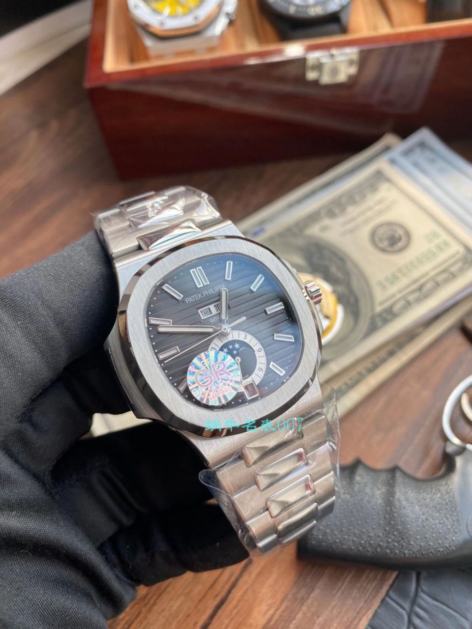 GR Factory 最新 PATEK PHILIPPE Nautilus Nautilus 年历碗表 top  Replica Copy 5726系列V2版本（升级真月相） / BD330jpg