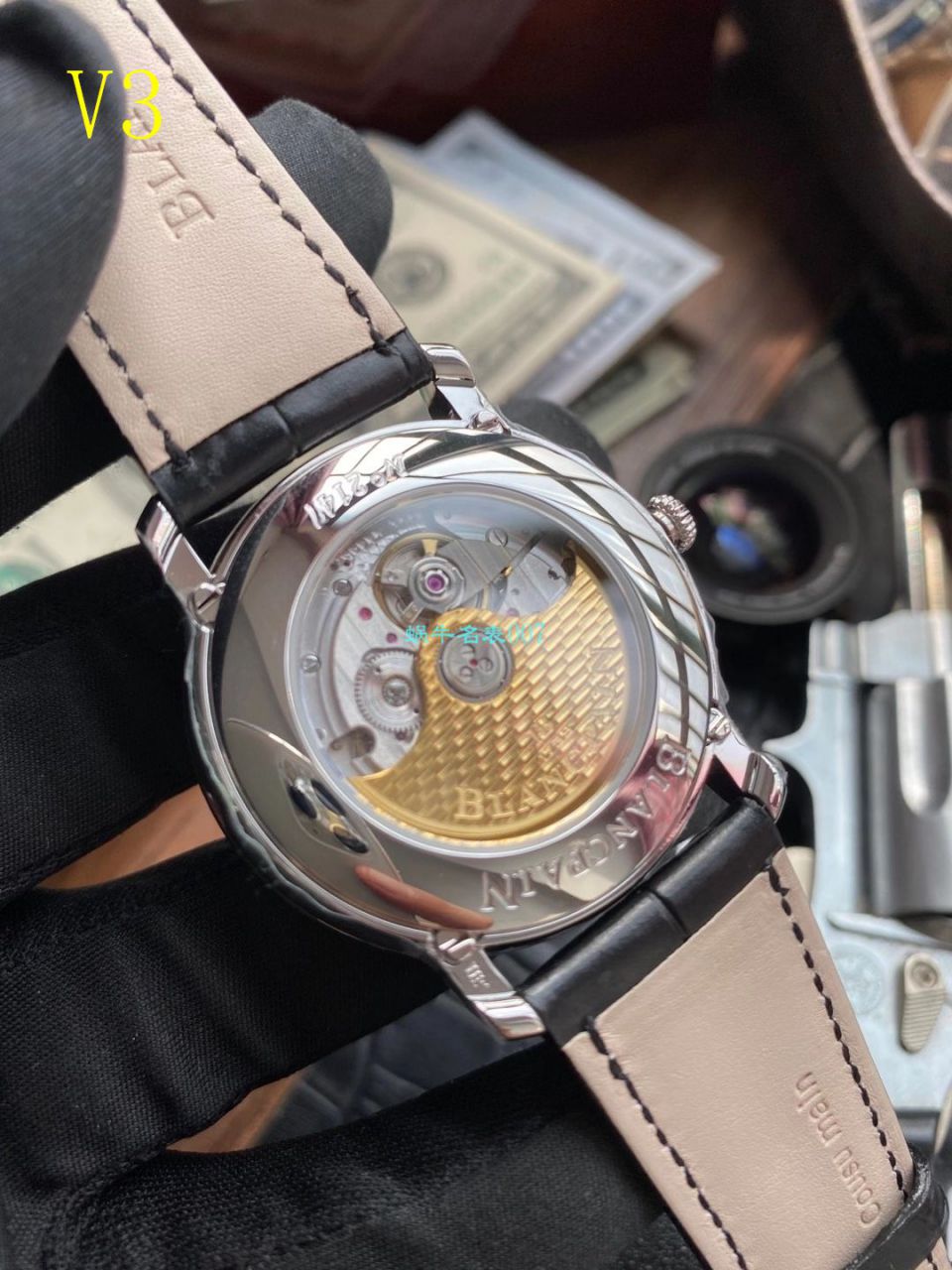 om Factory Blancpain 6654月相v3【 Video analysis 】 High quality  Replica Blancpain  Watches 6654-1127-55B / BP073