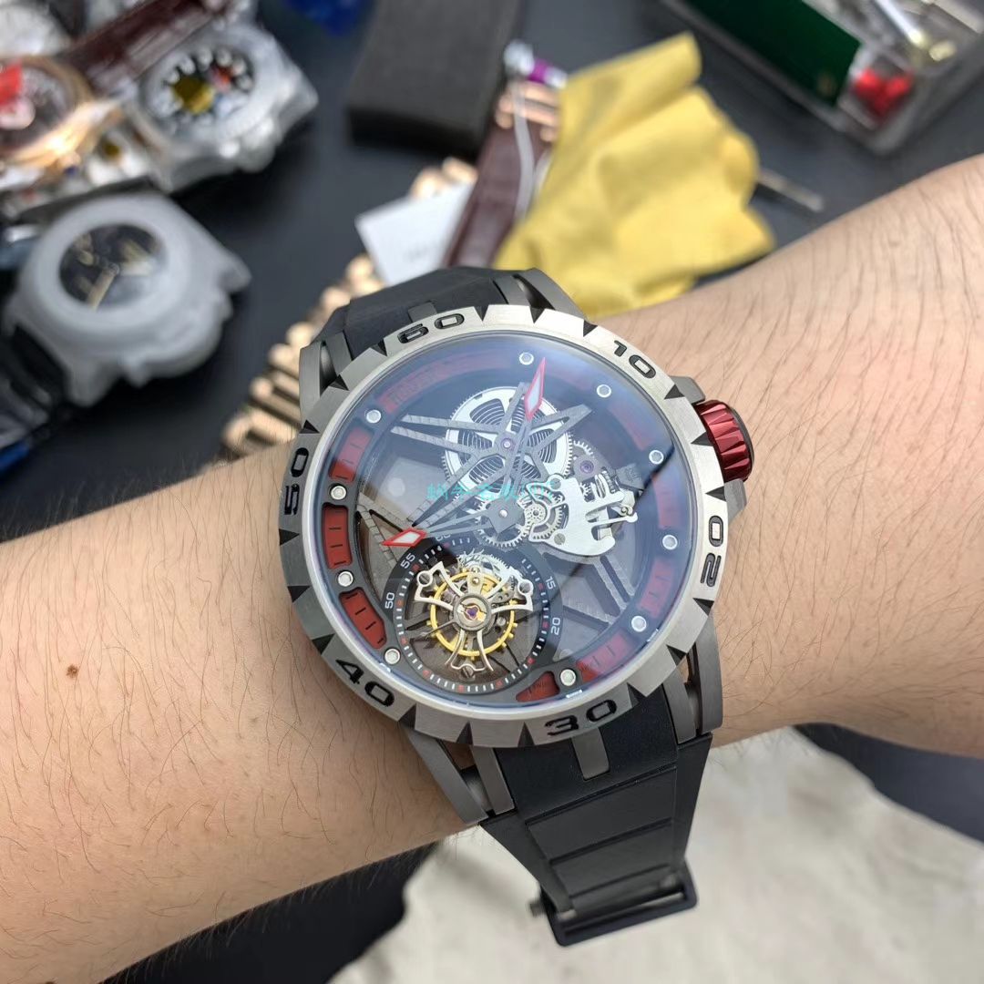 BBR Factory 最新升级V3+版本罗杰杜彼王者系列圈镂空 Tourbillon 视频RDDBEX0393 wrist watches  / LJ086