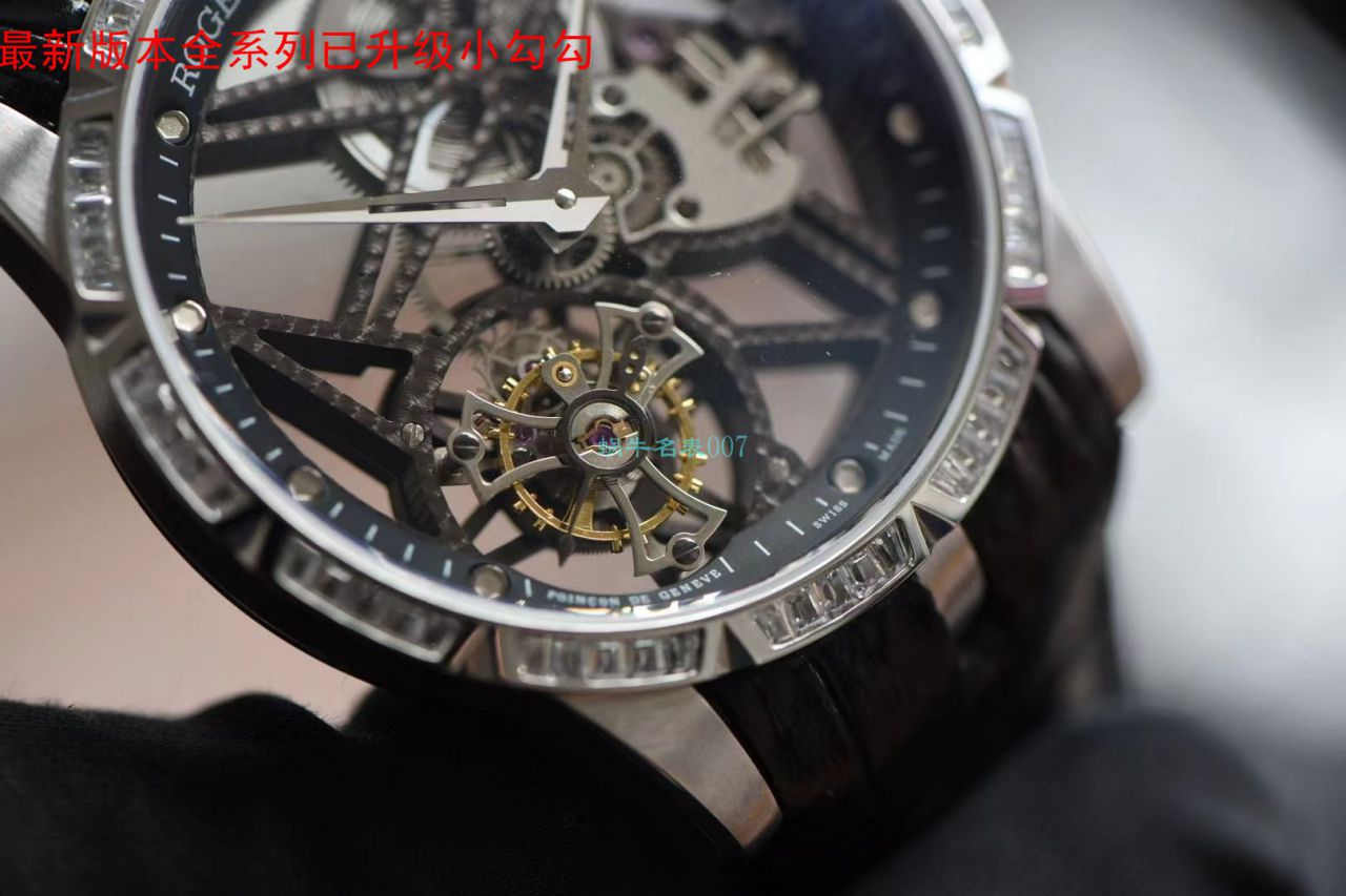bbr Factory  Replica Watches 最新V3+升级版本（升级小勾）罗杰杜彼镂空 Tourbillon  Watches 价格 / LJ087