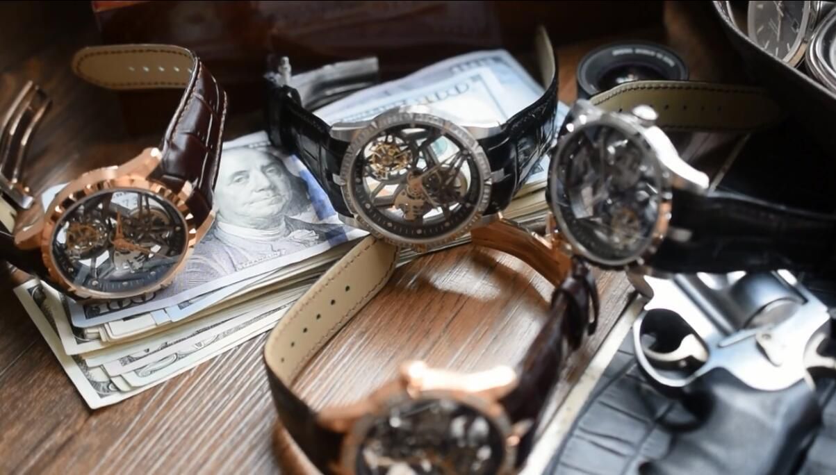 bbr Factory  Replica Watches 最新V3+升级版本（升级小勾）罗杰杜彼镂空 Tourbillon  Watches 价格 / LJ087