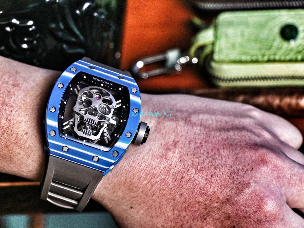 JB Factory  RICHARD MILLE RM52-01真 Tourbillon  carbon fiber 骷髅头鬼王 / RM052JB