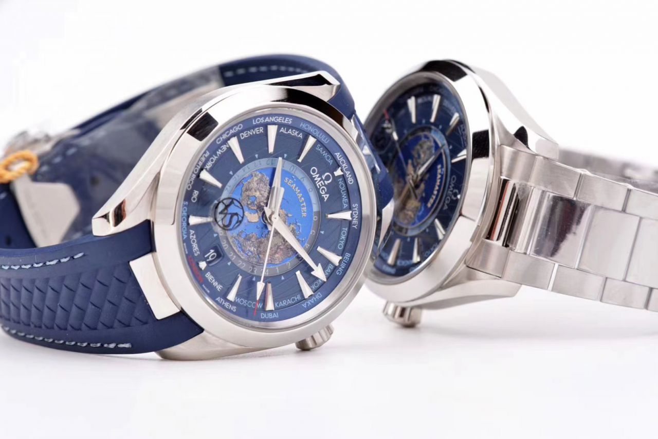VS Factory OMEGA Seamaster 150米220.10.43.22.03.001，220.12.43.22.03.001限量版世界时 wrist watches  / VS731