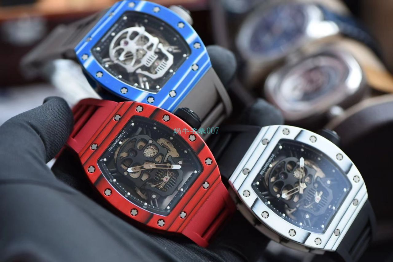 JB Factory  RICHARD MILLE RM52-01真 Tourbillon  carbon fiber 骷髅头鬼王 / RM052JB