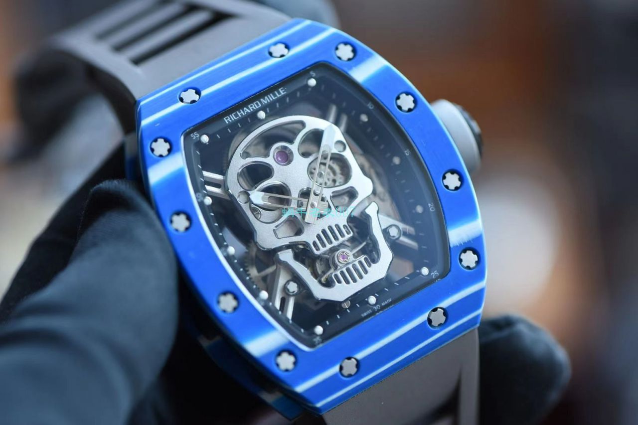 JB Factory  RICHARD MILLE RM52-01真 Tourbillon  carbon fiber 骷髅头鬼王 / RM052JB