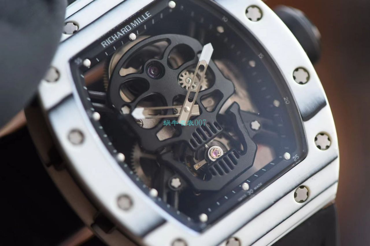 【 Video analysis 】JB Factory  RICHARD MILLE RM52-01 High quality  Replica Watches 真 Tourbillon  carbon fiber 骷髅头鬼王 / RM52-01C