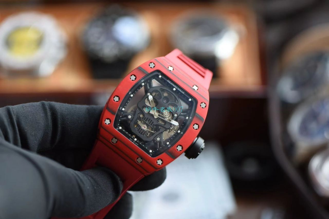 【 Video analysis 】JB Factory  RICHARD MILLE RM52-01 High quality  Replica Watches 真 Tourbillon  carbon fiber 骷髅头鬼王 / RM52-01C