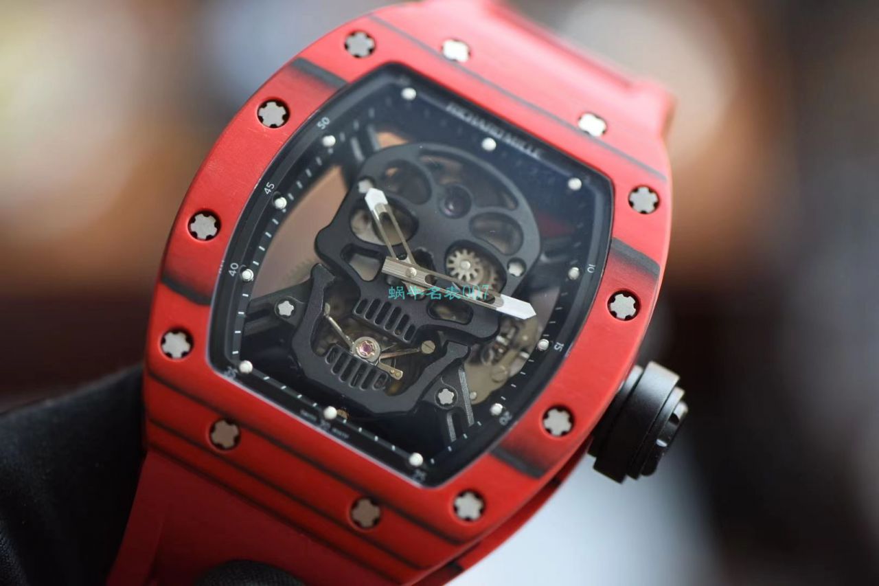 【 Video analysis 】JB Factory  RICHARD MILLE RM52-01 High quality  Replica Watches 真 Tourbillon  carbon fiber 骷髅头鬼王 / RM52-01C