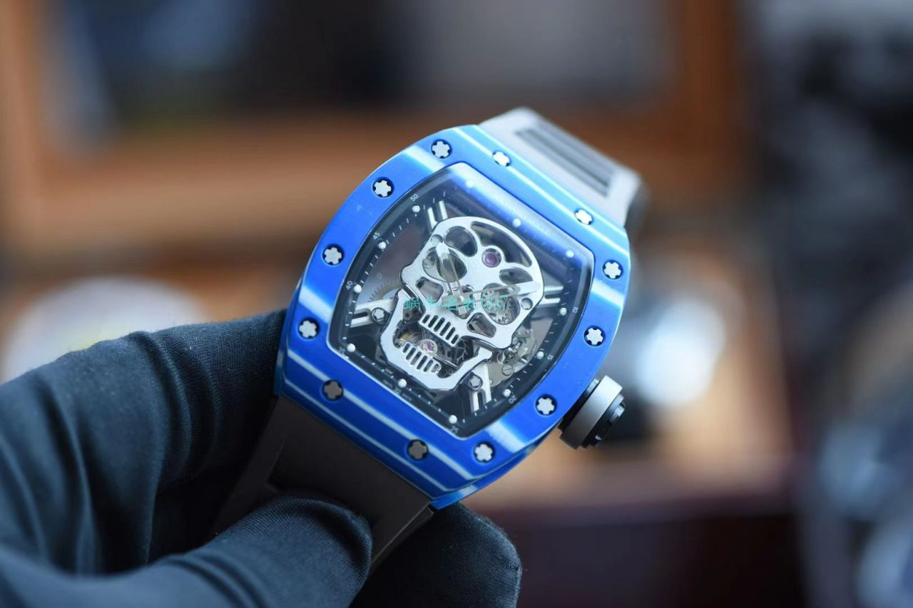 【 Video analysis 】JB Factory  RICHARD MILLE RM52-01 High quality  Replica Watches 真 Tourbillon  carbon fiber 骷髅头鬼王 / RM52-01A