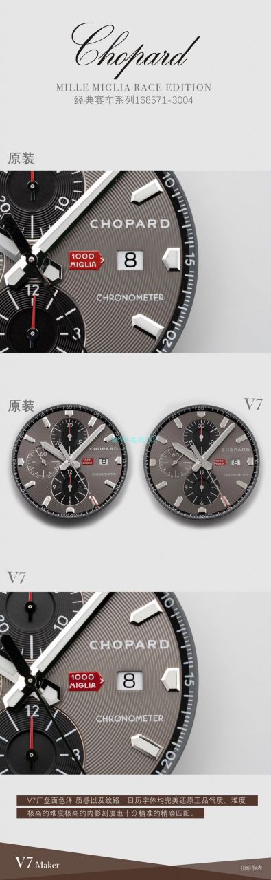 【多 Video analysis 】史上最强 Chopard  Watches V7 Factory chopard赛车系列精品 终极大作  / XB077