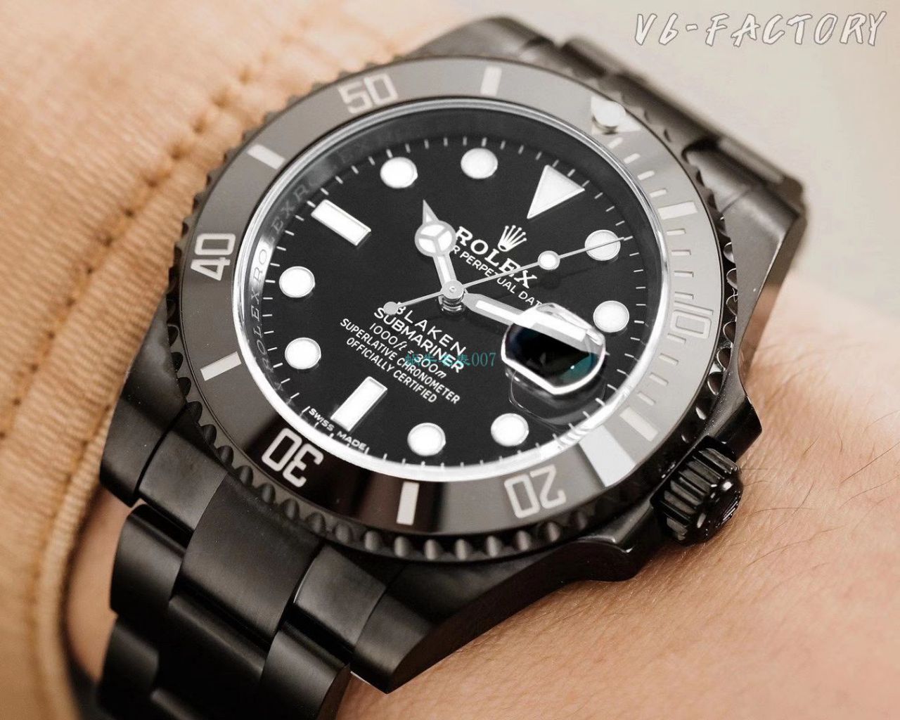V6 Factory 魔改装 Rolex  Submariner 暗夜黑特别版 Replica Copy BLAKEN 116610LN SUBMARINER DATE Watches  / R672