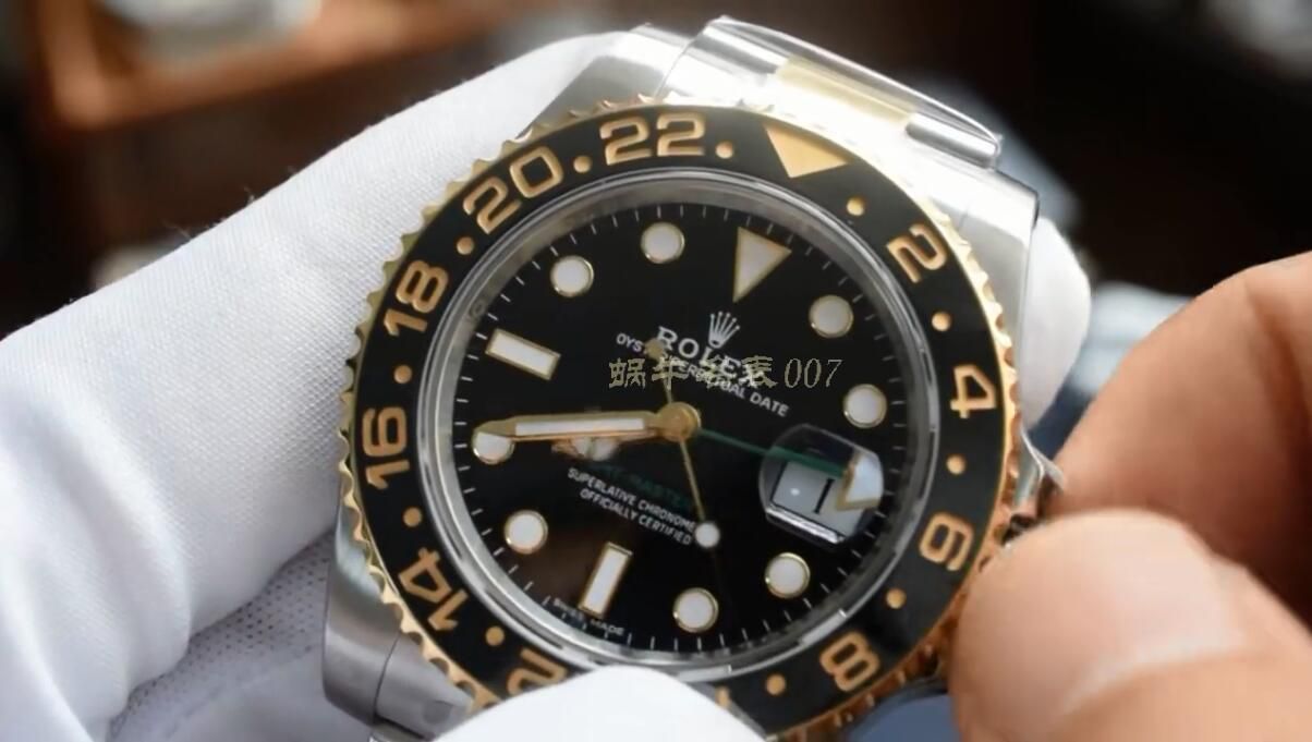 【 Video analysis 】AR Factory 1比1 Replica  Rolex 间金 GMT MASTER II Watches 116713-LN-78203 wrist watches  / R676