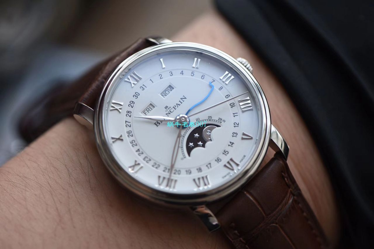 【 Video analysis OM Factory V3版本6654】Blancpain 经典月相6654-1127-55B 1比1 Replica Copy  Watches  / BP073
