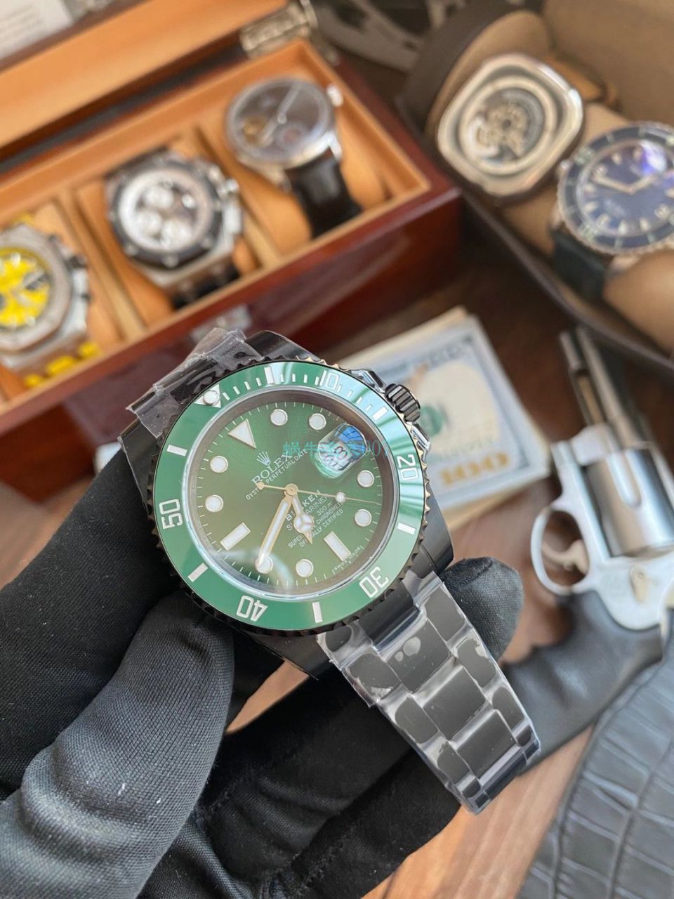 V9 Factory  Rolex 水鬼 top  Replica Watches BLAKEN  SUBMARINER  DATE LV官方同款曜黑改装版 / R670