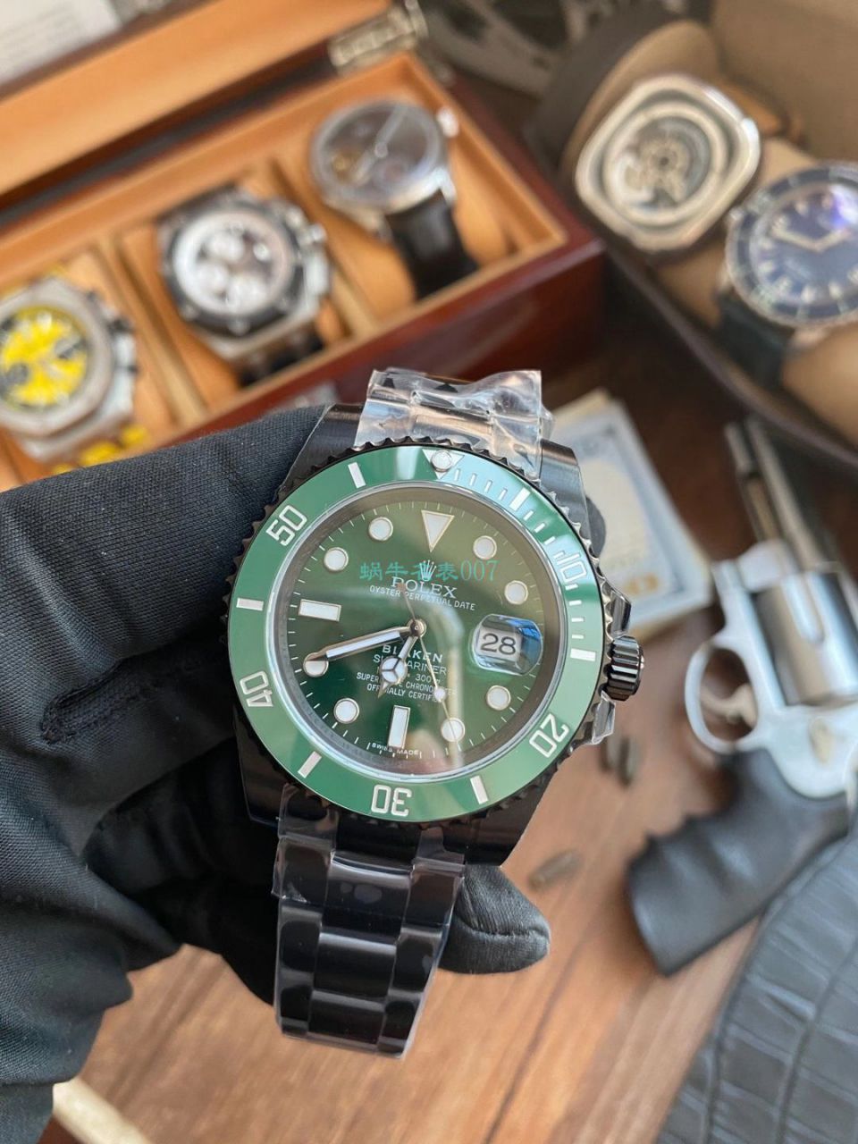 V9 Factory  Rolex 水鬼 top  Replica Watches BLAKEN  SUBMARINER  DATE LV官方同款曜黑改装版 / R670