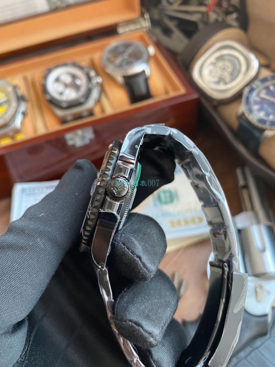 V9 Factory  Rolex 水鬼 top  Replica Watches BLAKEN  SUBMARINER  DATE LV官方同款曜黑改装版 / R670