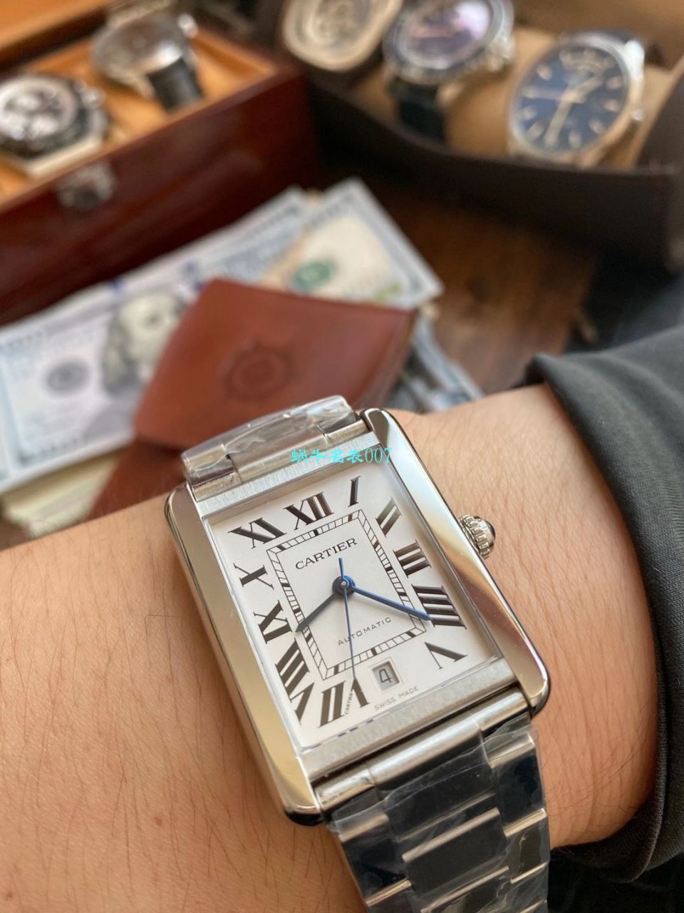 V9 Factory  Cartier  坦克系列1比1 Replica Copy  Watches W5200026（超大号） wrist watches  / K313