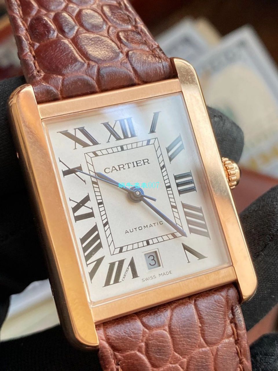 V9 Factory  Cartier  坦克系列1比1 Replica Copy  Watches W5200026（超大号） wrist watches  / K313