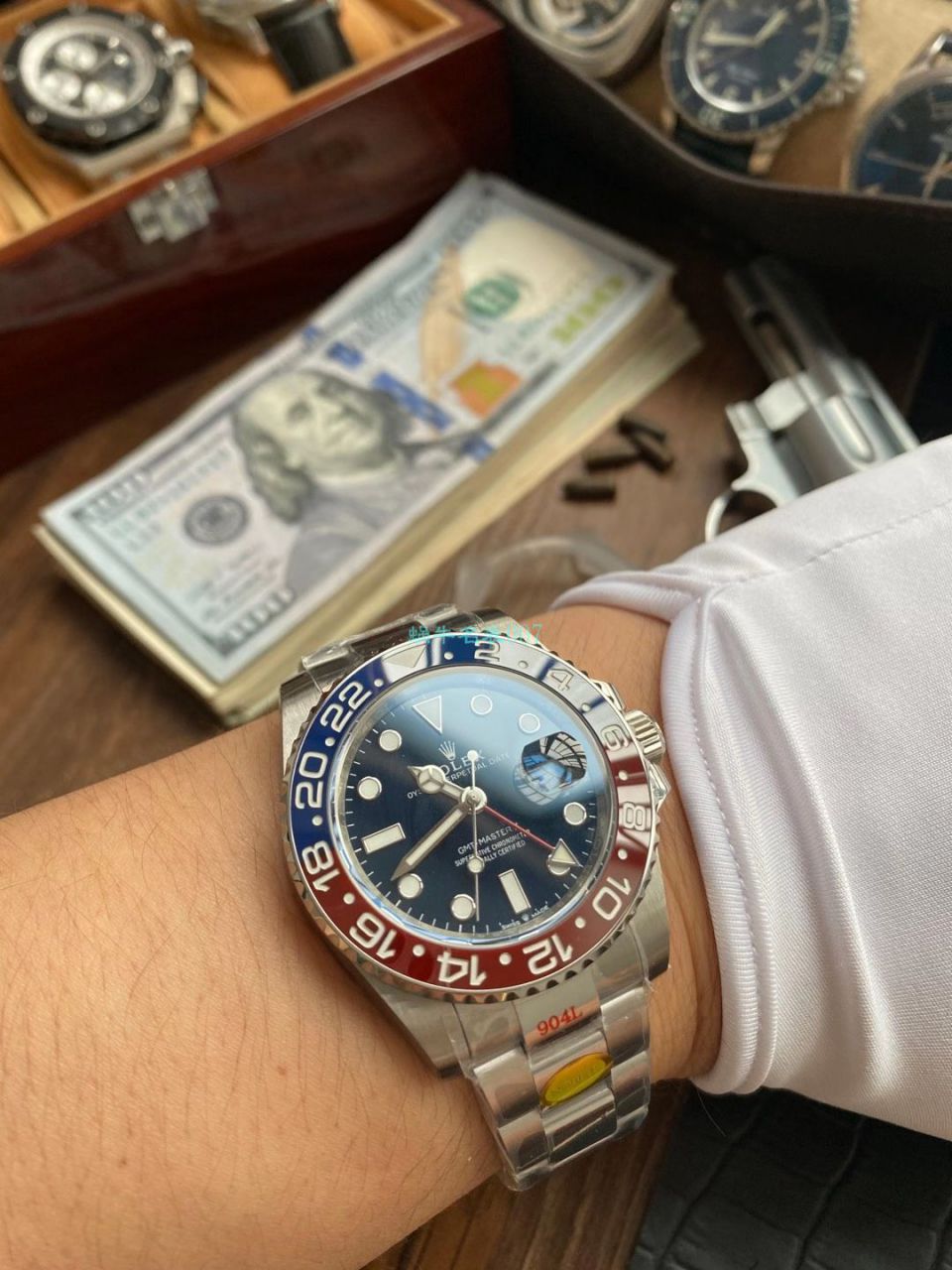 N Factory  Rolex  GMT MASTER II top  Replica Copy 可乐圈红蓝 Composite 圈m126719blro-0003 wrist watches  / R682