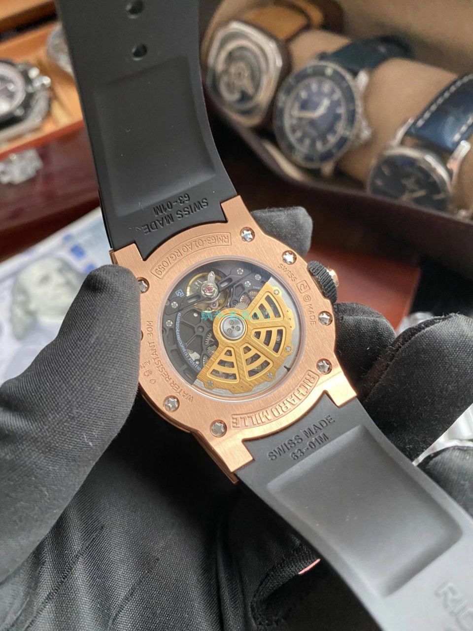 V9 RICHARD MILLE Richard Mille RM 63-01 Perfect  top  Copy  Watches  Dizzy Hands男装自动机械 wrist watches  / RM 63-01V9
