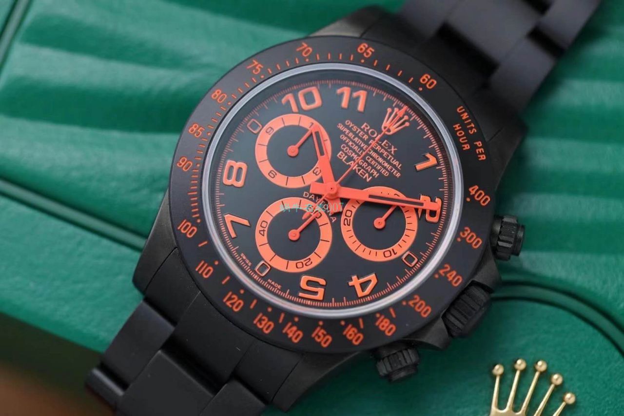 【IPK Factory  Rolex  Ditongna 】Blaken改装磨砂碳化黑 wrist watches 以N Factory 超级4130 Ditongna 为基础 / R686