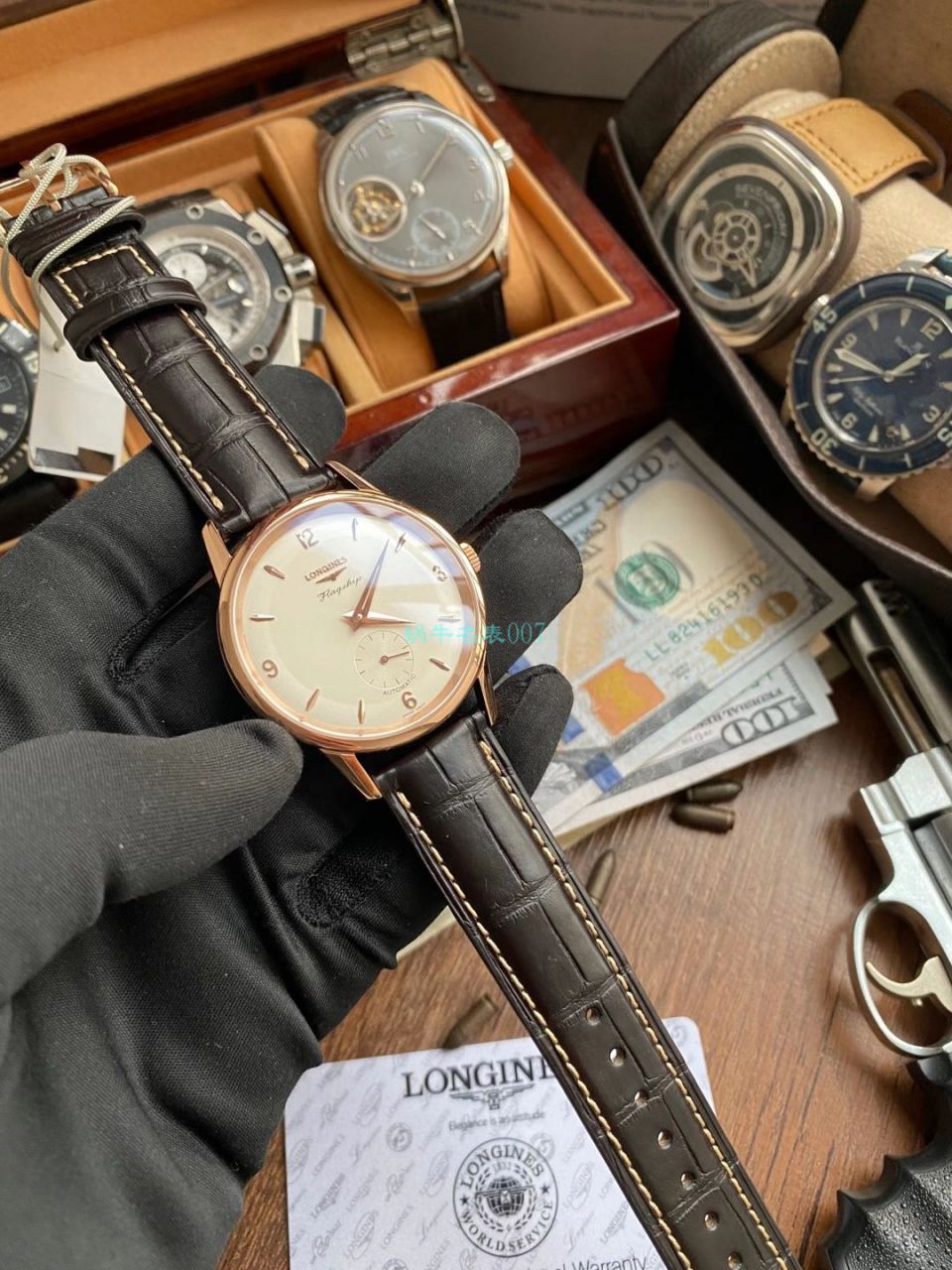 【WF Perfect  High quality  Replica Watches 】 Longines 表军旗系列60周年限量款L4.817.6.76.2 wrist watches  / L103