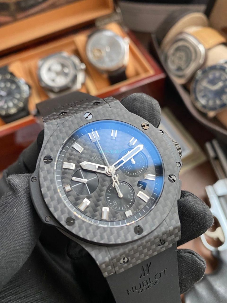 【 Video analysis 】V6 Factory  hublot BIG BANG big bang  carbon fiber 301.QX.1724.RX wrist watches  / YB113