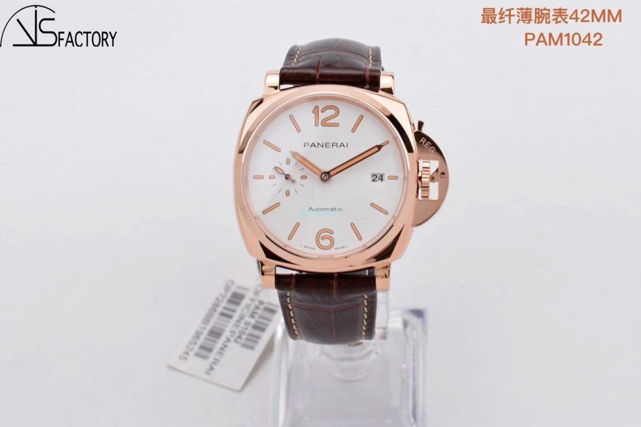 VS Factory Panerai PAM1042 Perfect  High quality  Knockoff  Watches LUMINOR DUE小红金PAM01042 wrist watches  / VSPAM01042