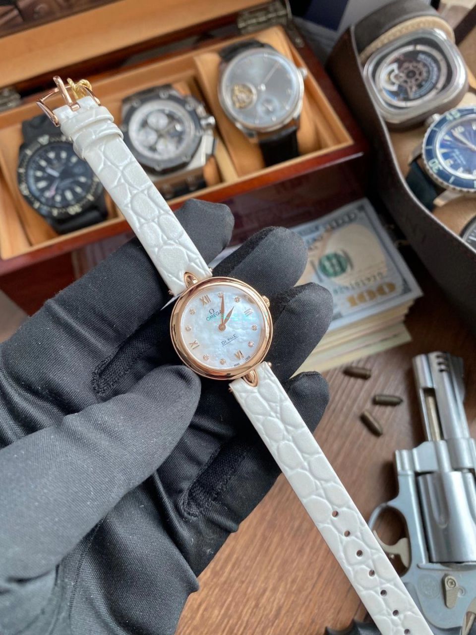 3S Factory OMEGA碟飞典雅女表 Perfect  Copy  Watches 424.53.27.60.55.002 wrist watches (Dewdrop) / M772