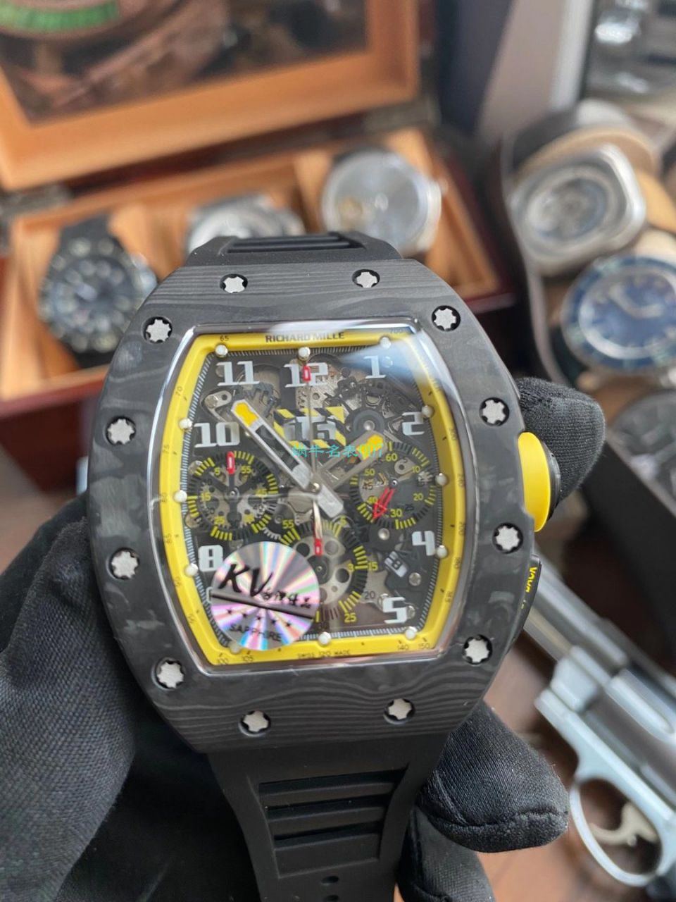 KV Factory  RICHARD MILLE RM011 Yellow Storm黄色风暴 Perfect  top  Copy  Watches  / KVRM011YellowStormB