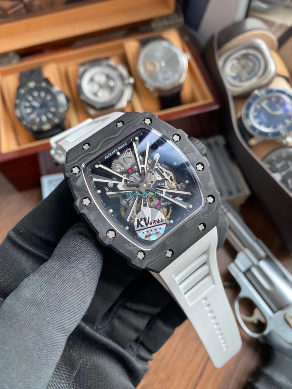 KV Factory  RICHARD MILLE RM 12-01 Tourbillon Limited Editions  High quality  Replica 限量 Tourbillon  Watches  / KVRM 12-01