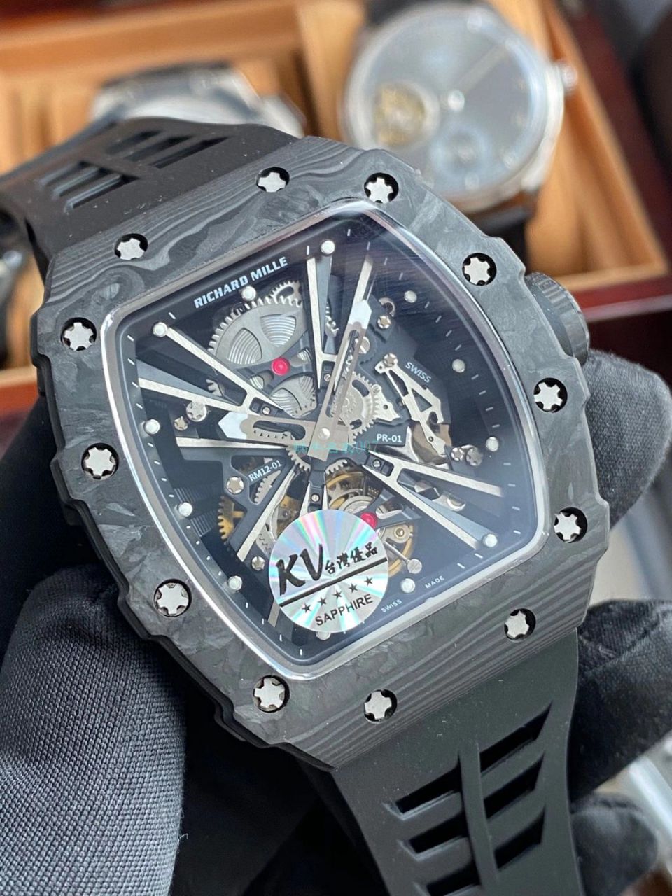 KV Factory RICHARD MILLE  RICHARD MILLE RM 12-01 限量 Tourbillon  Perfect  top  Replica Copy  Watches  / RM12-01KV
