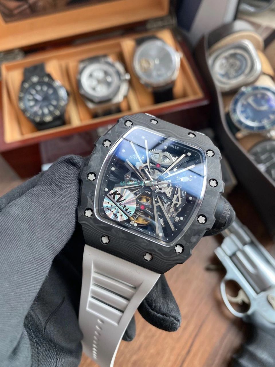 KV Factory RICHARD MILLE  RICHARD MILLE RM 12-01 限量 Tourbillon  Perfect  top  Replica Copy  Watches  / RM12-01KV