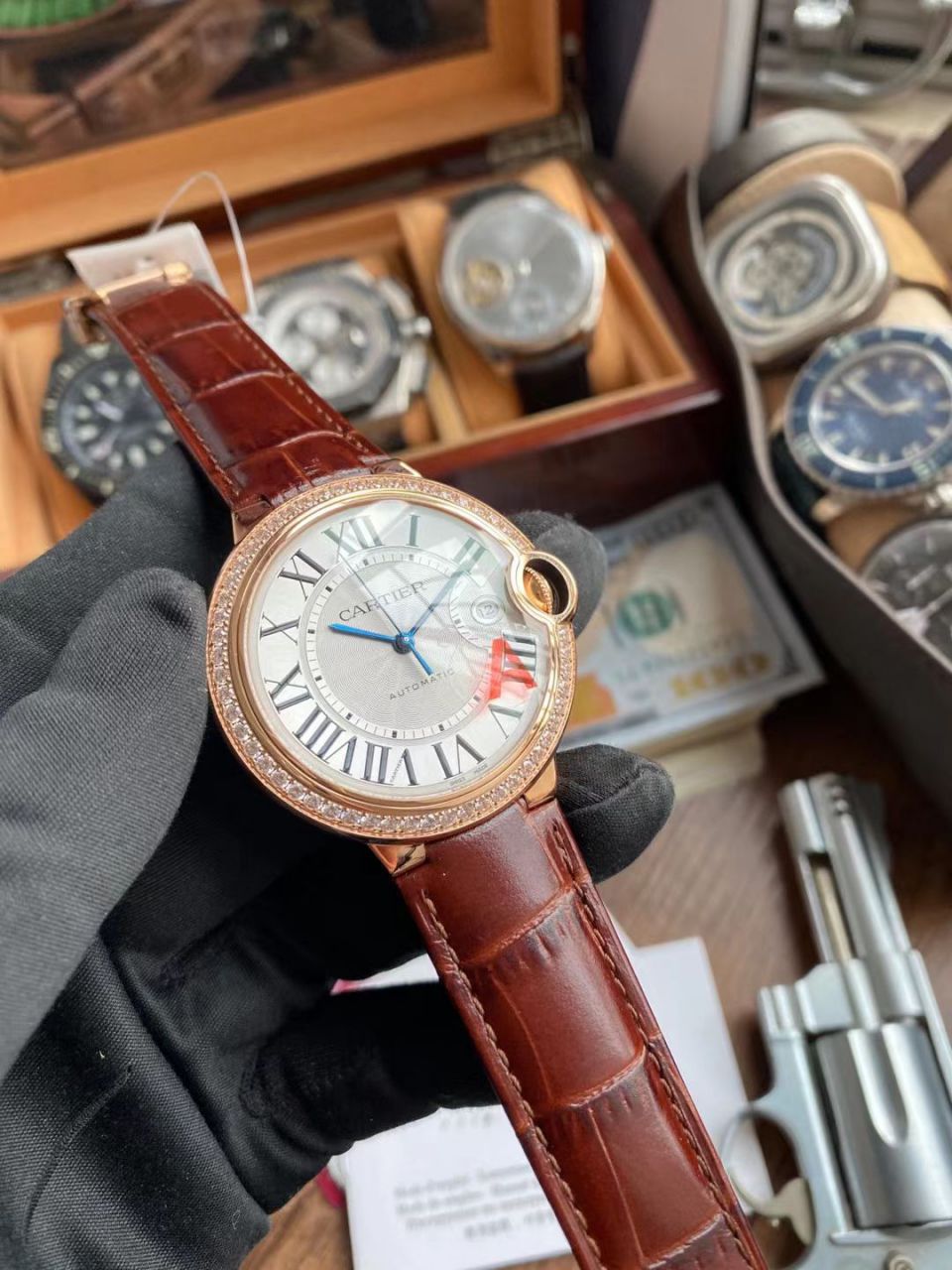 V6 Factory  Cartier  蓝气球男装42毫米WJBB0035 High quality  Replica Watches  / K327