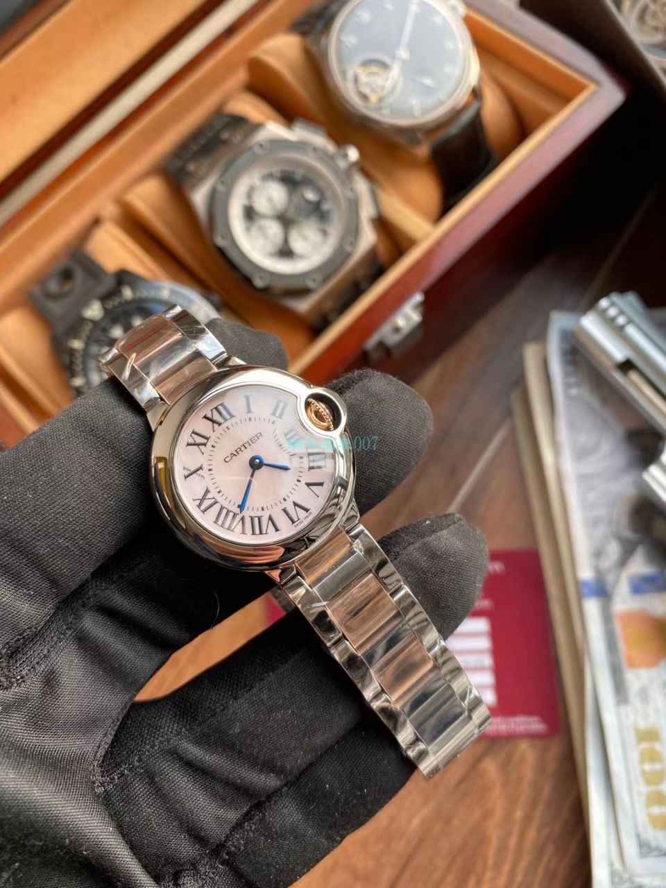 V6 Factory  Cartier  蓝气球28毫米女装 Replica Copy W6920034 wrist watches  / K331