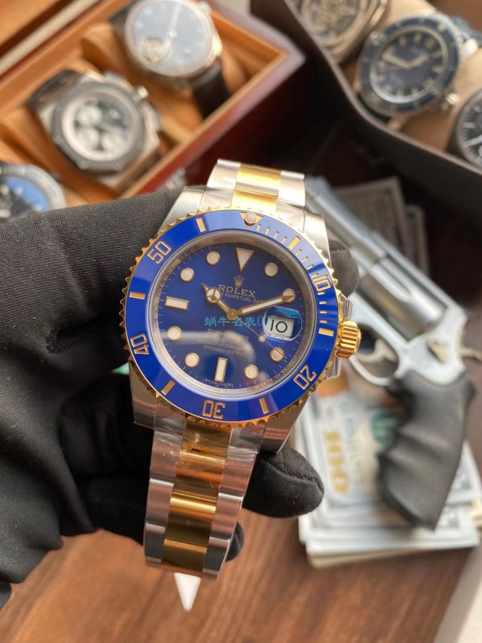 VS Factory  Rolex  Submariner 型间金蓝水鬼 Perfect  High quality  Replica Watches 116613LB-97203 / R712